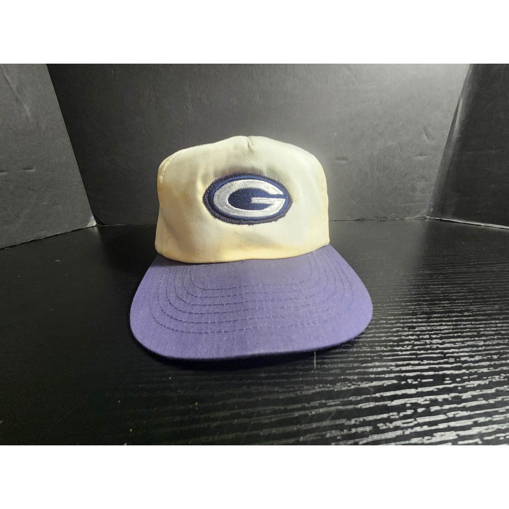 Grambling Vintage Anvil Snapback Hat Two‎ Tone White Purple Embroidered G Cap